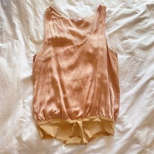 Alix NYC silk thong bodysuit medium